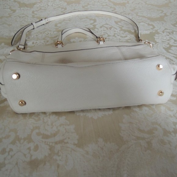 Coach Chalk White Pebbled Leather Lenox Satchel F59325 - Pristine - Picture 7 of 15